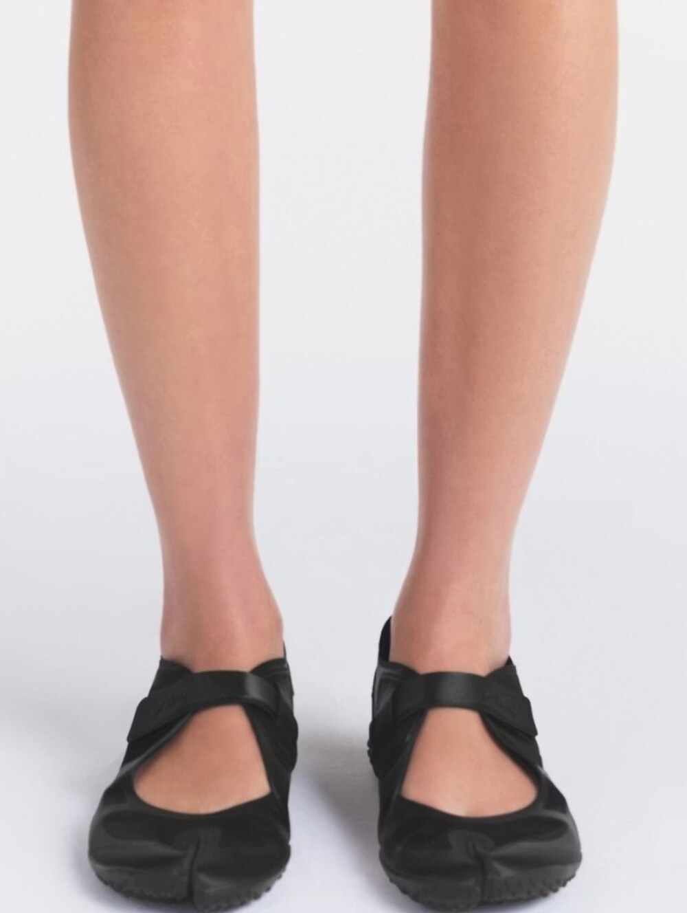 Skims Satin Rift Women's Black Mary Jane Split-Toe Flats Size 9.5 And 10